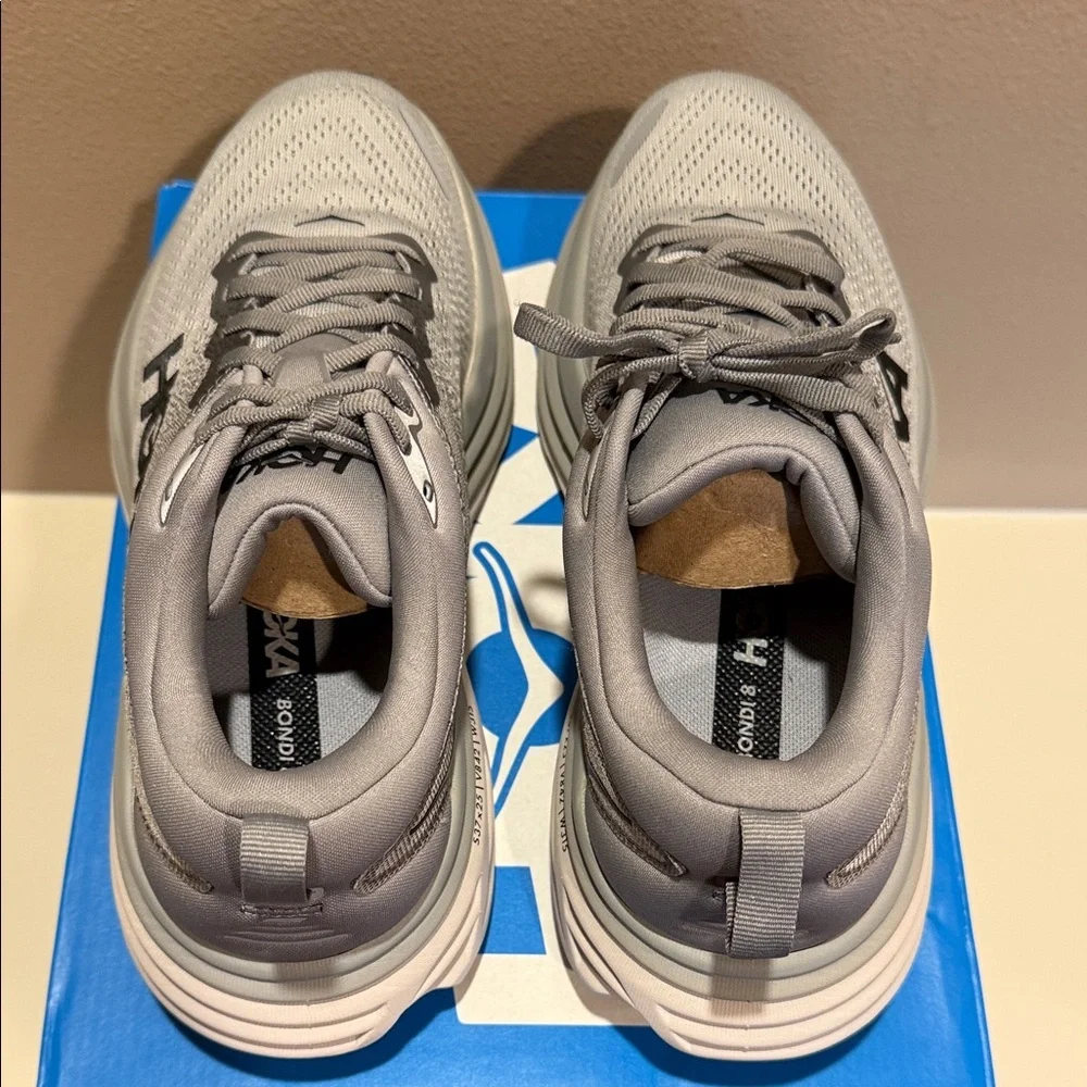 Hoka Bondi 8 Men’s Size 7.5D Gray Running Shoes - Picture 8 of 11